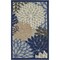 Homeroots 3 x 4 ft. Blue & Multi Color Large Floral Indoor & Outdoor Area Rug 384817 - alternate 7